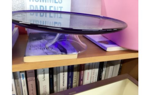 PRESENTOIR BLEU EN VERRE