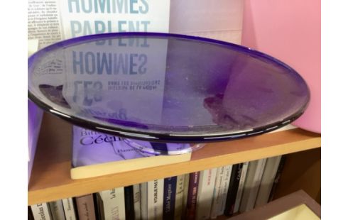 PRESENTOIR BLEU EN VERRE