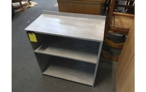 MEUBLE RANGEMENT 2 NIVEAUX GRIS