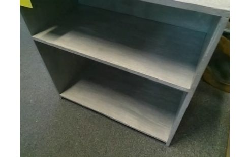 MEUBLE RANGEMENT 2 NIVEAUX GRIS