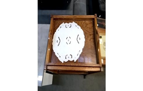 DESSERTE Bois 2 plateaux sur roulettes