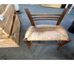 CHAISE BOIS Paille ancienne