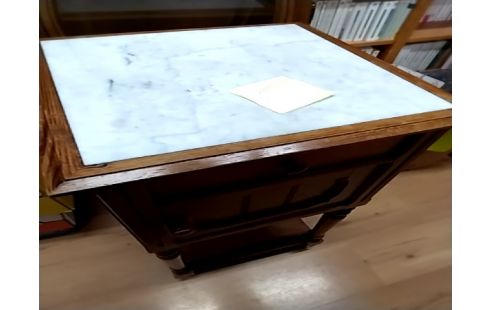 CHEVET 1 porte 1 tiroir pitch pin marbre