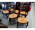 CHAISES BOIS ET PAILLE LE LOT DE 6