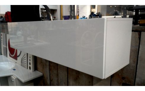 MEUBLE TELE BLANCHE A ABATTANTS MODELE L UNITE