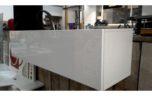 MEUBLE TELE BLANCHE A ABATTANTS MODELE L UNITE