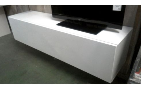 MEUBLE TELE BLANCHE A ABATTANTS MODELE L UNITE