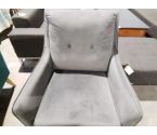 FAUTEUIL RELAX PIED BOIS VELOUR