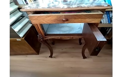 CHEVET 1 TIROIR Style lxv marbre bois