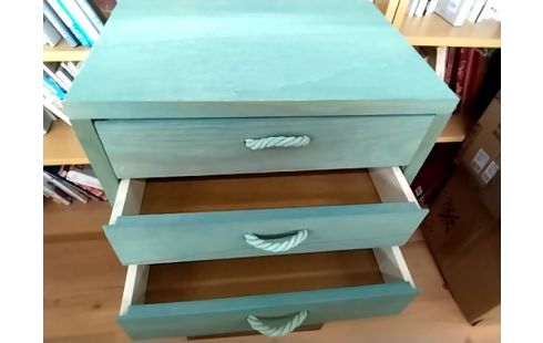 BLOC TIROIRS Vert 3t corde pin