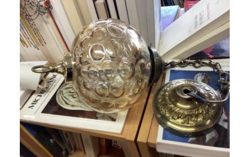 LUSTRE BOULE EN VERRE VINTAGE