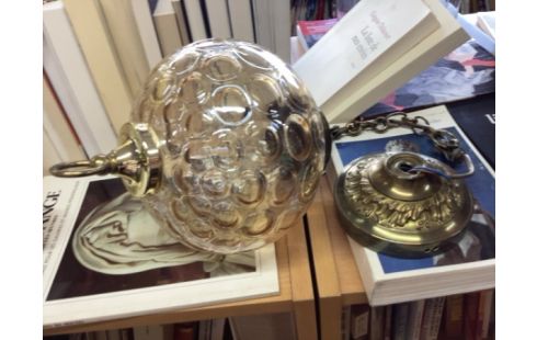 LUSTRE BOULE EN VERRE VINTAGE