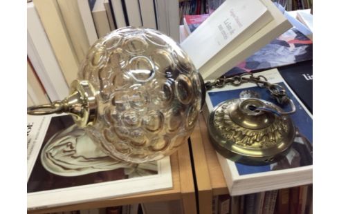 LUSTRE BOULE EN VERRE VINTAGE