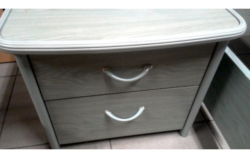 CHEVET VERTE BLEUE 2 TIROIRS L UNITE