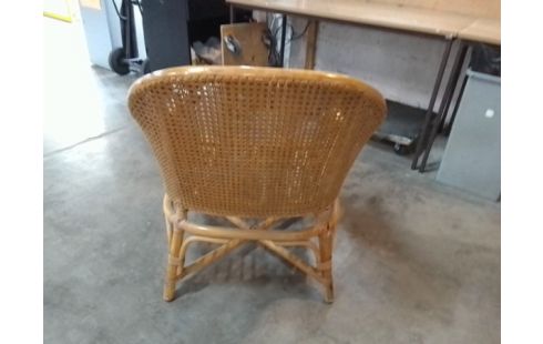 FAUTEUIL CANNAGE ROTIN + COUSSINS E