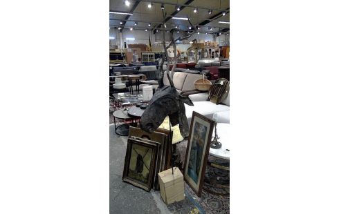 TETE DE CERF EN PAPIER MACHE 