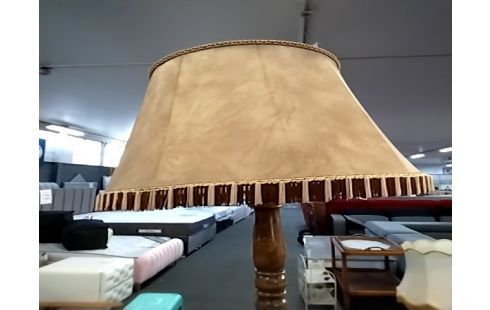 LAMPADAIRE BOIS Abat jour ecru