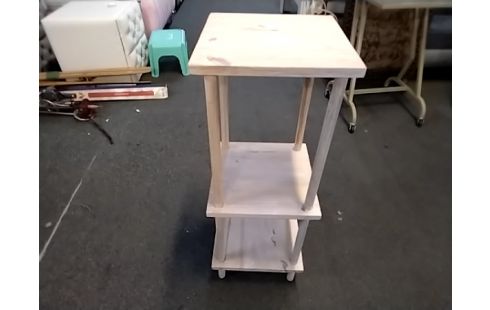 ETAGERE 3 NIVEAUX PIN LASURE BLANC