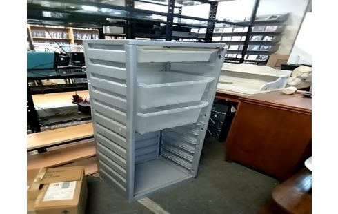 COLONNE RANGEMENT 3 BACS PLASTIQUE