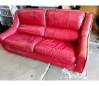 SALON CUIR ROUGE 3 PIÈCES