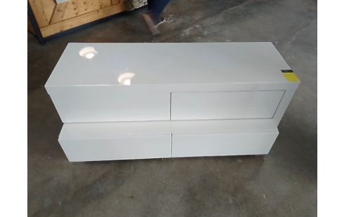 MEUBLE TV MODULABLE BLANC LAQUE