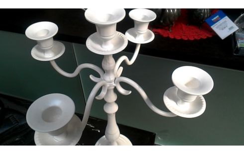CANDELERO BLANCA METAL