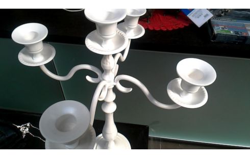 CANDELERO BLANCA METAL