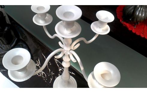 CANDELERO BLANCA METAL