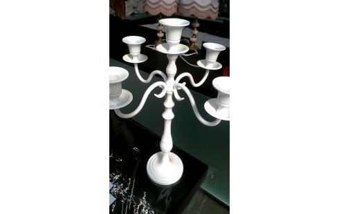 CANDELERO BLANCA METAL