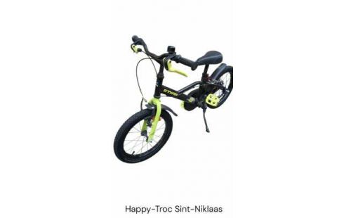 KINDERFAHRRAD, , B'TWIN-RAD SCHWARZ MET GRÜN