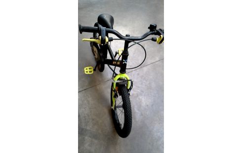 KINDERFAHRRAD, , B'TWIN-RAD SCHWARZ MET GRÜN