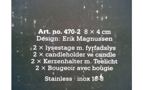 KAARSHOUDER X2, STELTON , ERIK MAGNUSSEN