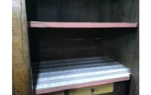 ARMOIRE ANCIENNE 2P 1T (ETAGERES ET 4T)