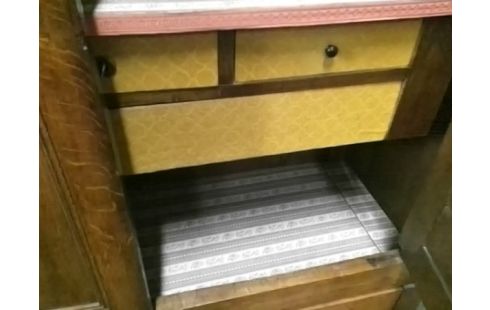 ARMOIRE ANCIENNE 2P 1T (ETAGERES ET 4T)