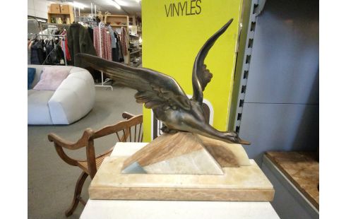 SCULPTURE ART DECO CANARD RÉGULE