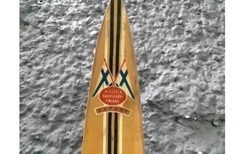 PAIRE DE SKI ANCIEN AVEC BATONS