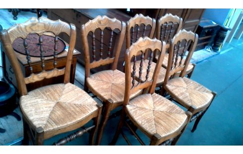 6 STOELEN RIETEN ZIT