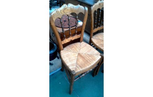 6 STOELEN RIETEN ZIT