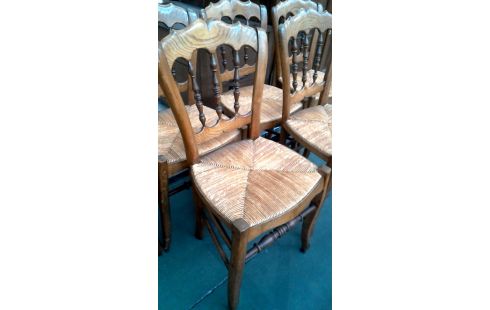 6 STOELEN RIETEN ZIT