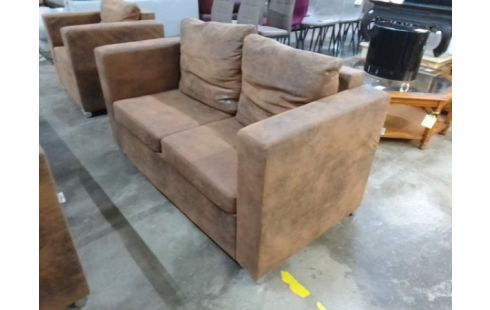 CANAPÉS CLUB MARRON 3 PLACES + 2 PLACES + 1 FAUTEUIL