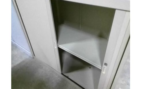 DEMIE ARMOIRE METALLIQUE BEIGE (SANS CLEF)