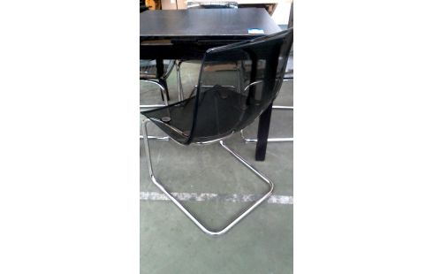 4 CHAISES IKEA TEINTE PLEXIGLAS CHROME