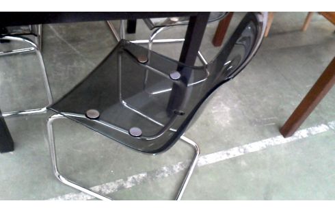 4 CHAISES IKEA TEINTE PLEXIGLAS CHROME
