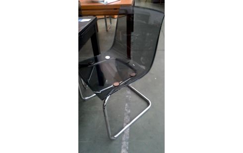 4 CHAISES IKEA TEINTE PLEXIGLAS CHROME