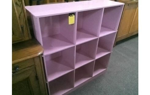 MEUBLE DE RANGEMENT 9 CASES ROSE (QLQS TRACES)