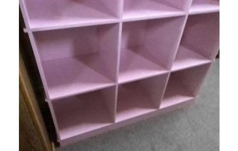 MEUBLE DE RANGEMENT 9 CASES ROSE (QLQS TRACES)