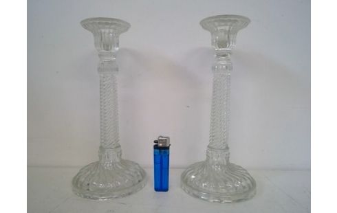 KANDELAAR 1 KAARS X 2, IN GLAS