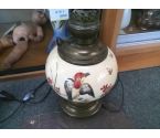PIED DE LAMPE PETROLE MOTIF OISEAU