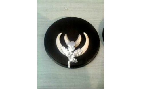 TROPHÄENBRETTCHEN 3ER-SET HOLZ DUNKEL