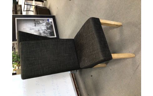 CHAISE TISSU NOIR LOT DE 6